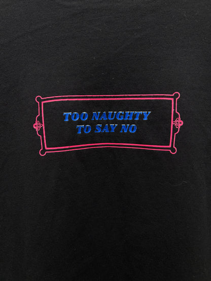 AW2021 Vetements ‘Too Naughty’ Oversized Black Slogan T-Shirt