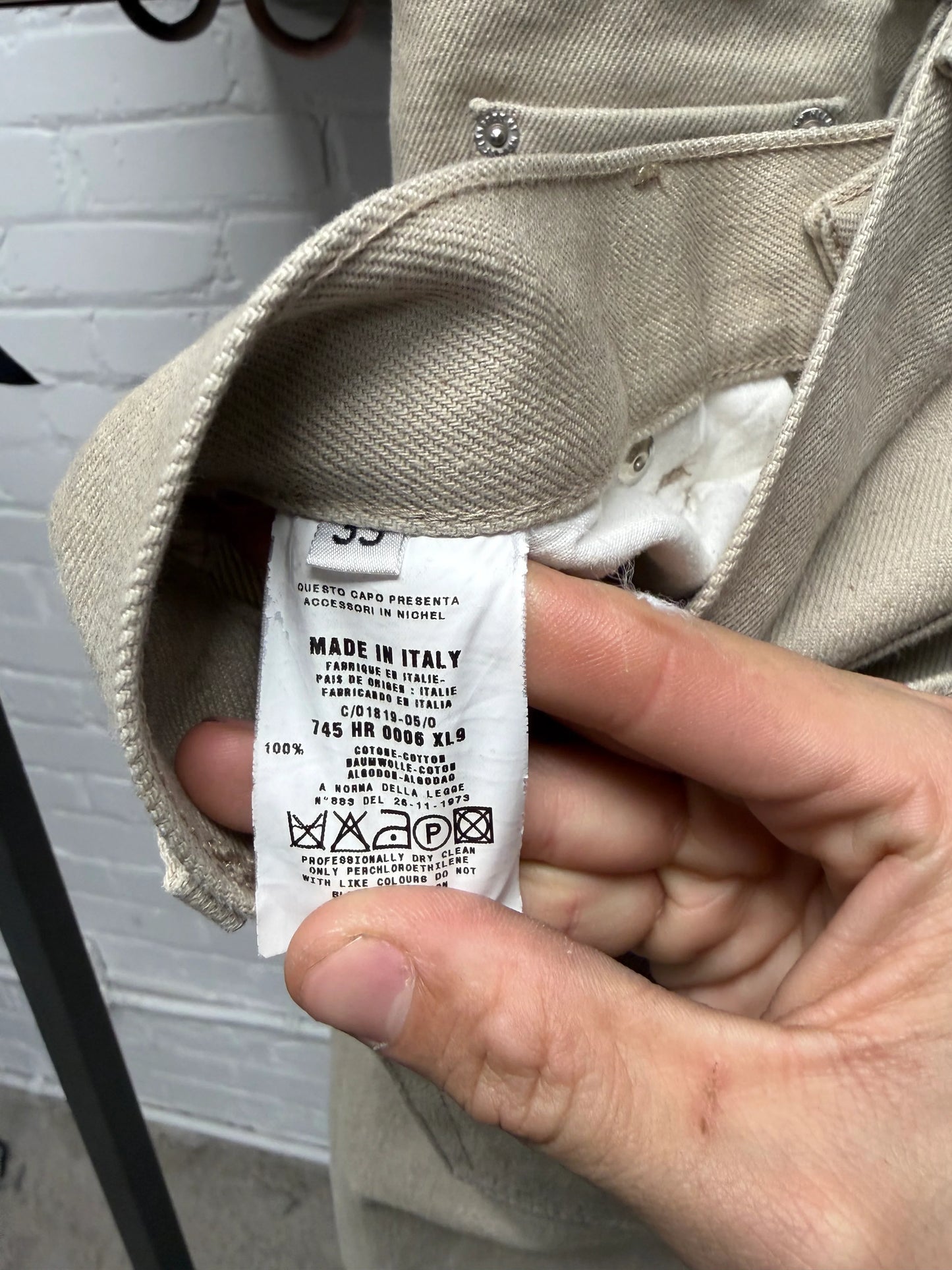 Vintage Helmut Lang ‘Sand Wash’ Classic Raw Bootcut Denim