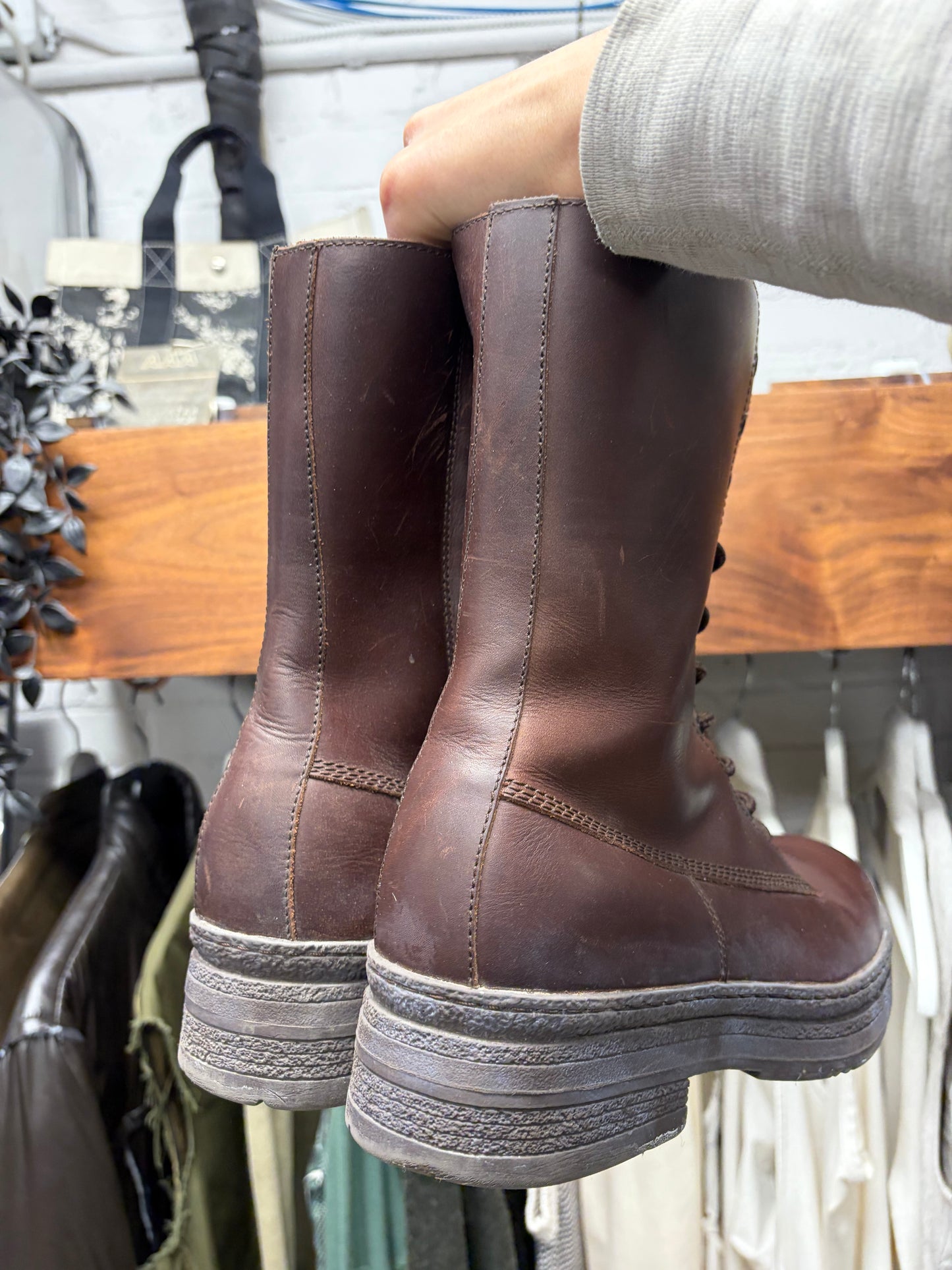 AW2012 Yohji Yamamoto Pour Homme Full Grain Horse Leather Combat Boots