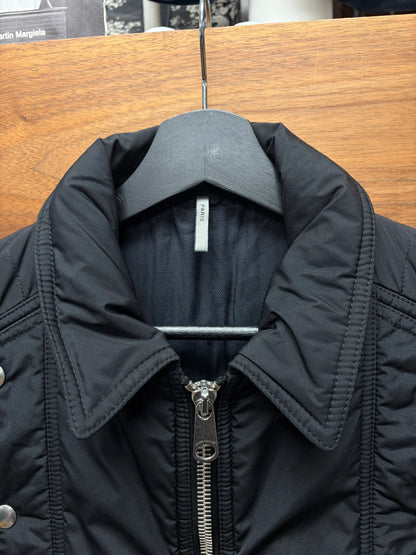 AW2008 Dior Homme Lumiere du Nord’ Black Collared Button Snap Jacket