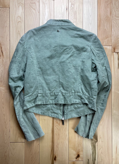 Diesel Triple Zip Seafoam Green Biker Jacket