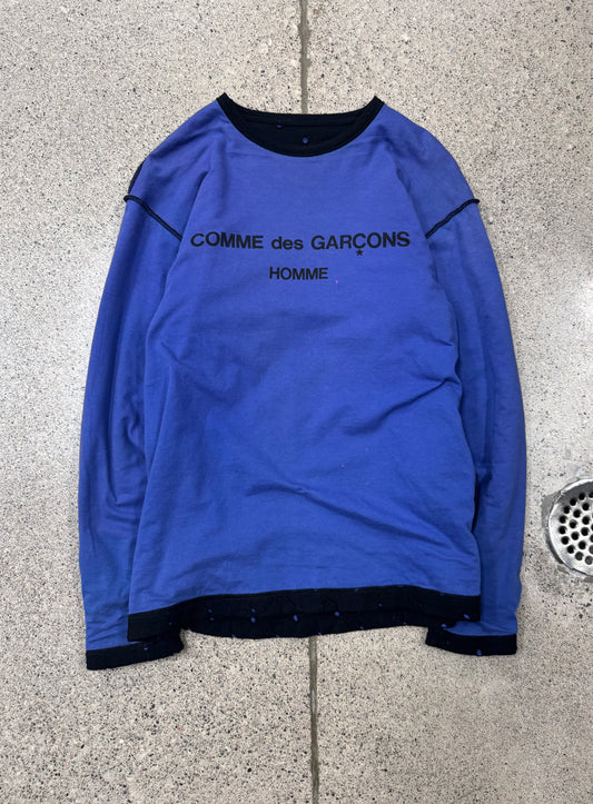 SS2002 Comme Des Garçons Homme Reversible Logo Long Sleeve Shirt