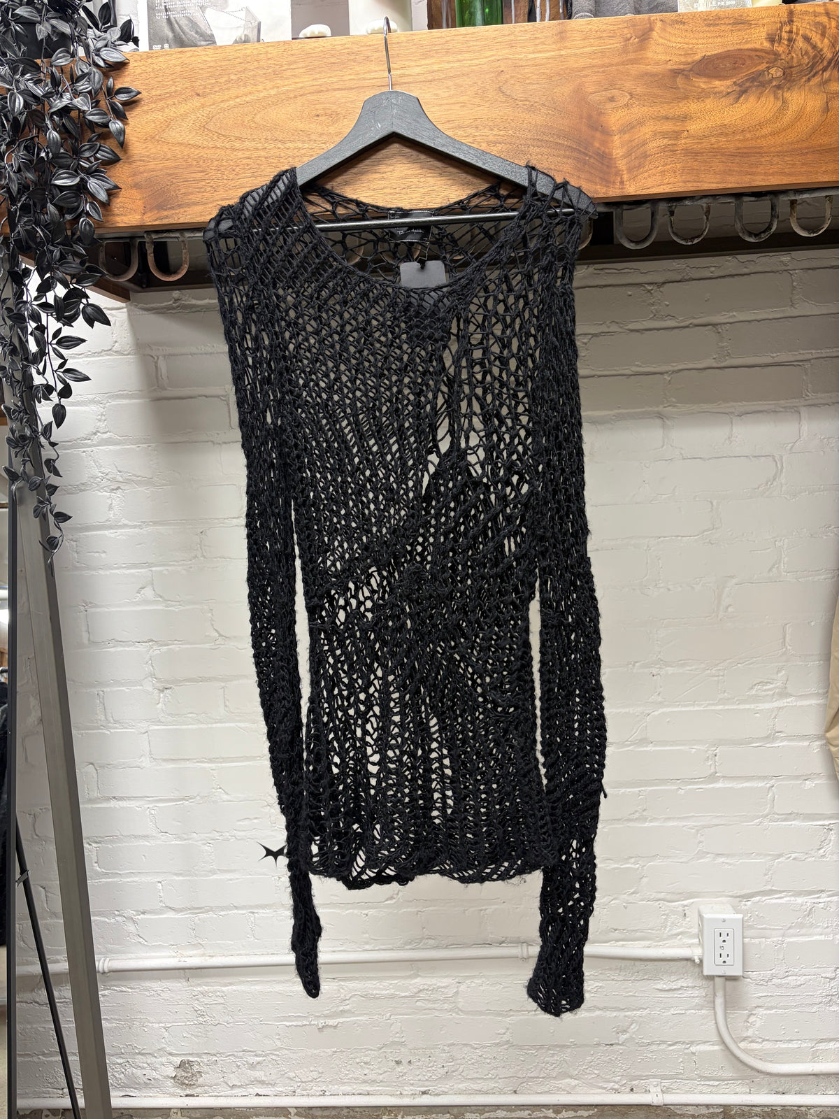 SS2005 Number (N)ine ‘Nightcrawler’ Spider Web Mesh Knit Sweater