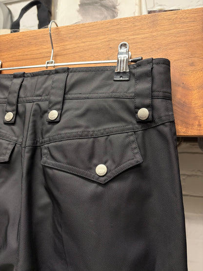 Gucci Side Seam Zip-Up Wide Leg Black Denim