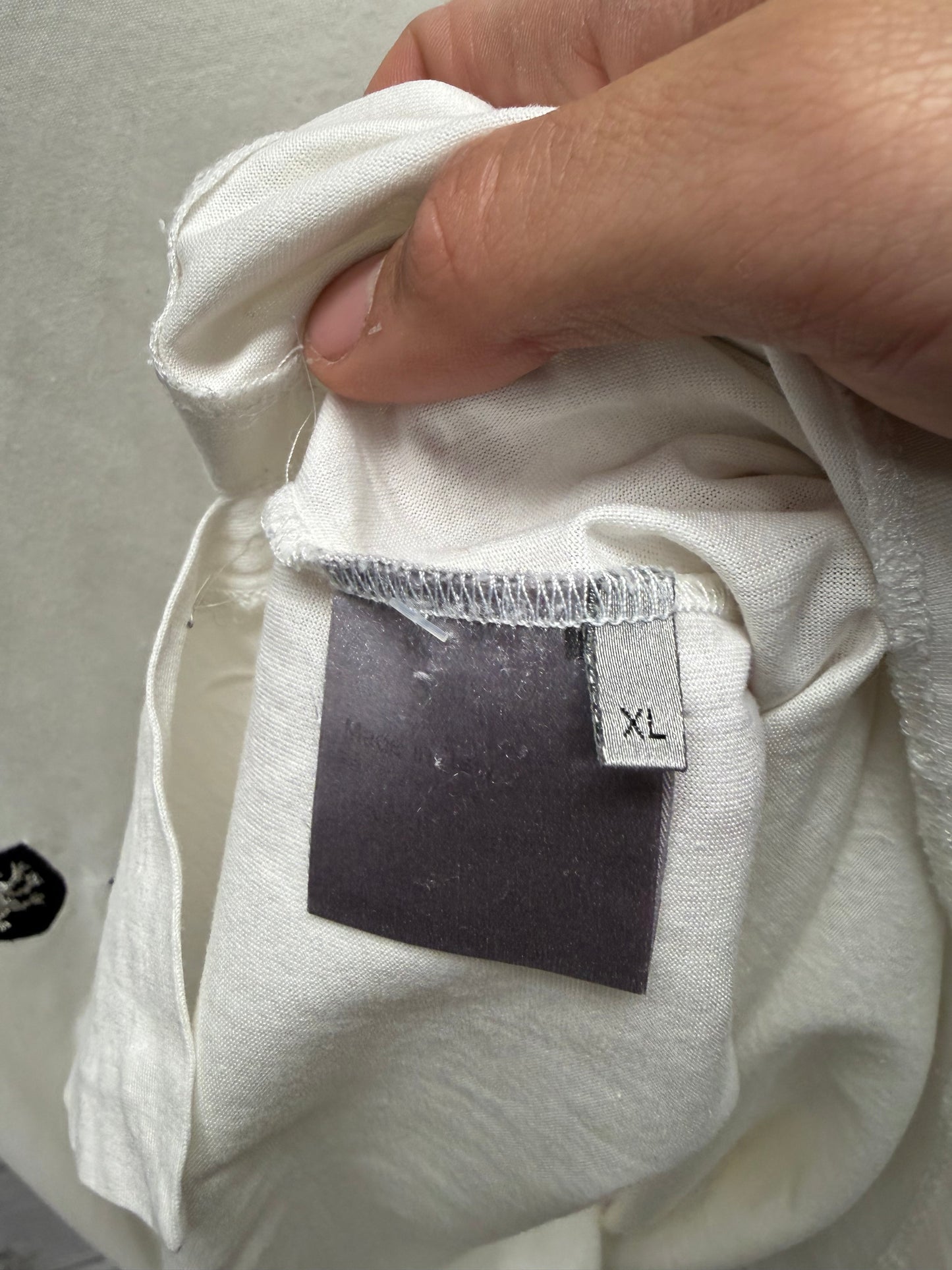 AW2002 Dior Homme by Hedi Slimane ‘Reflexion’ Embroidered Crest White T-Shirt