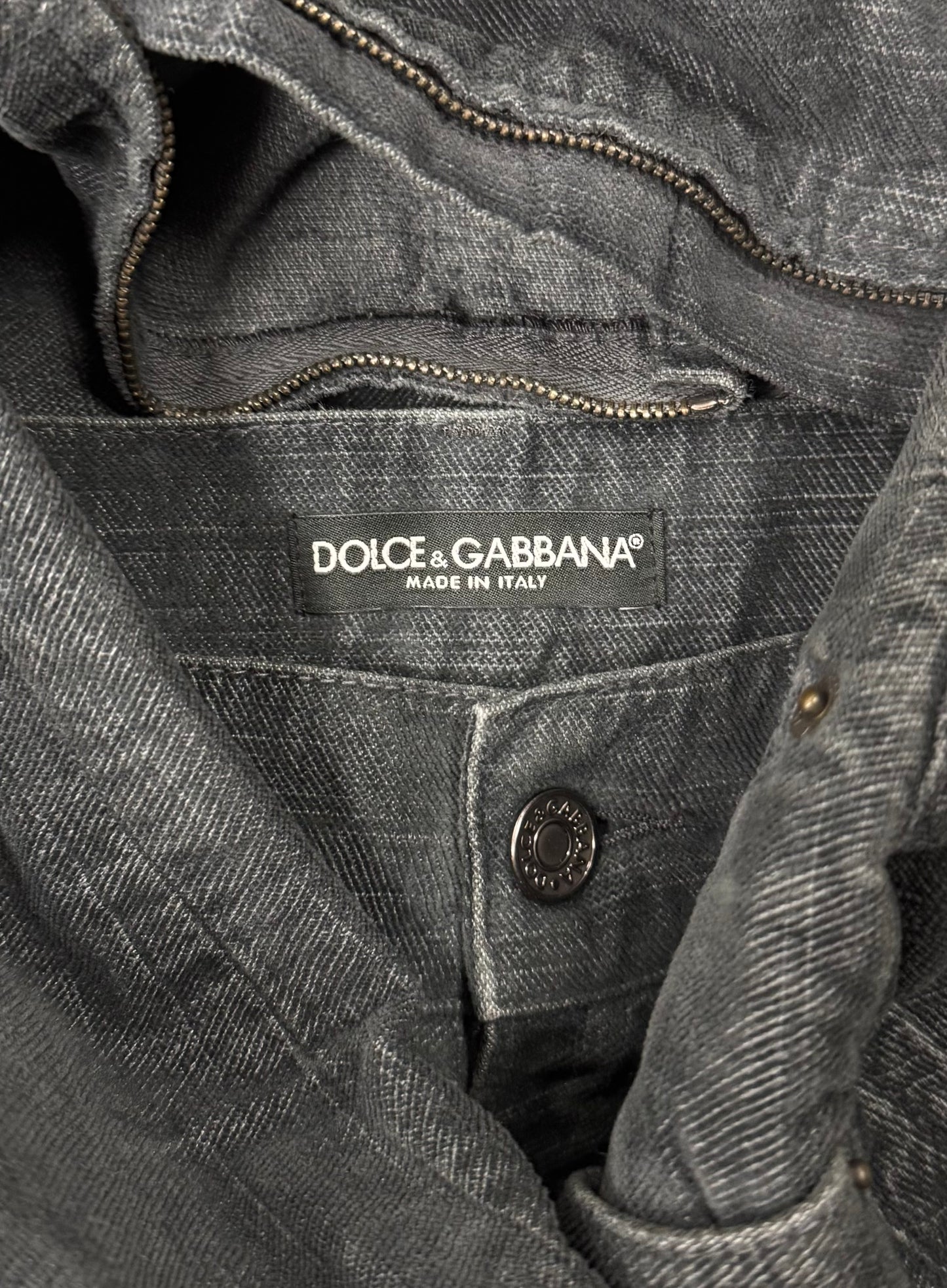 2000s Dolce & Gabbana Zipper Flared Leg Denim