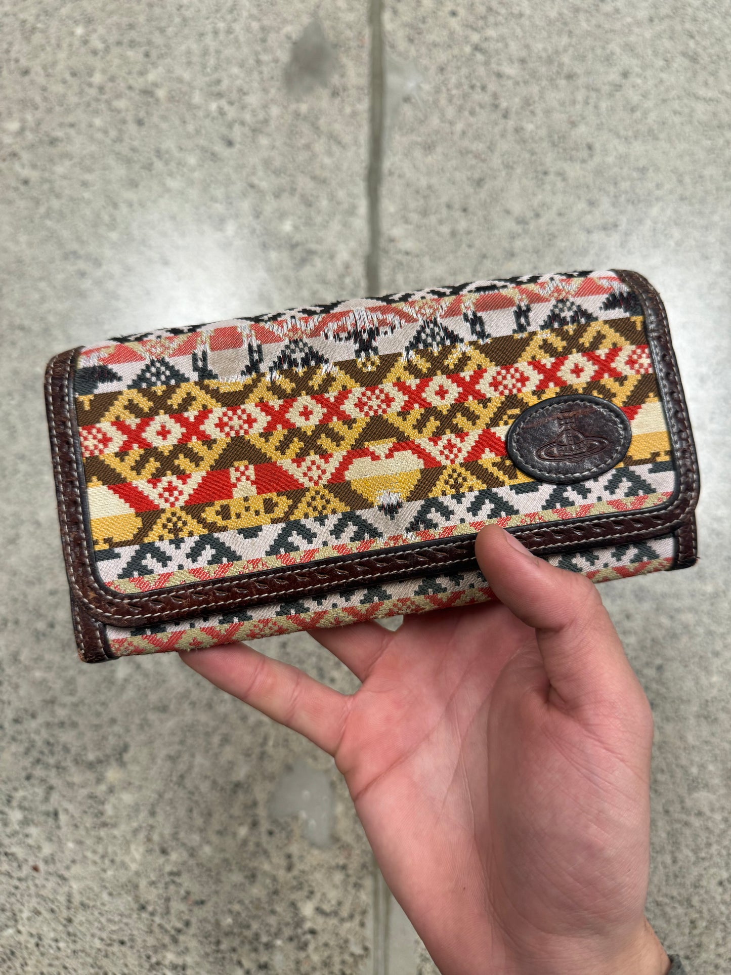 Vivienne Westwood Nordic Pattern Leather Wallet