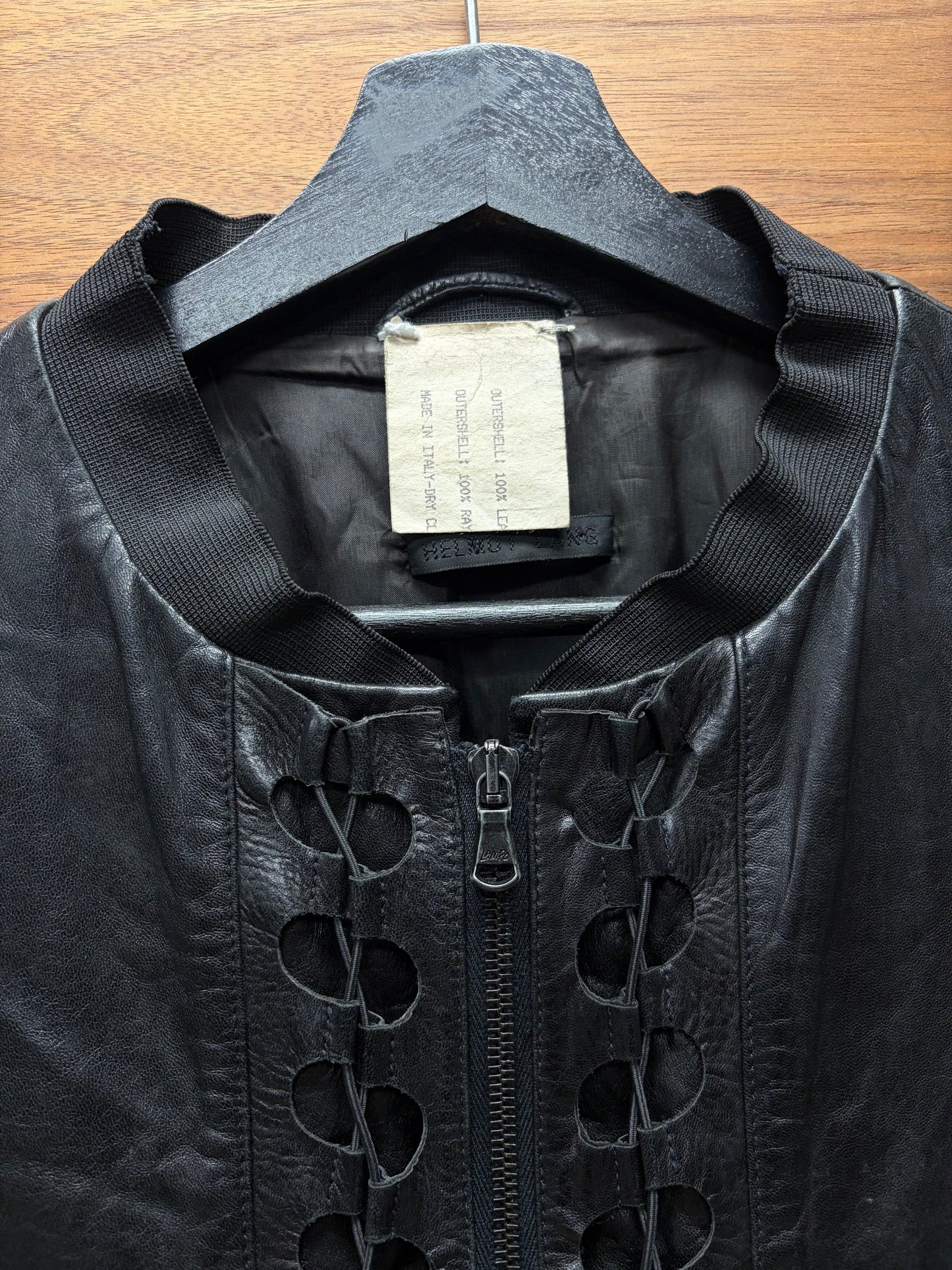 SAMPLE SS2001 Helmut Lang ‘Corset Bondage’ Lambskin Leather Jacket