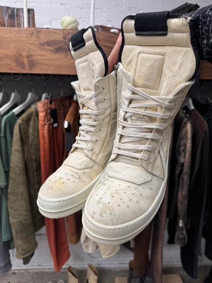 Rick Owens ‘Cracked’ Deerskin Leather Geobaskets