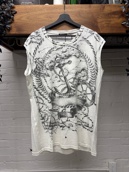 SS2014 Balmain 'Sailing Expedition'
White Sleeveless Tank Top