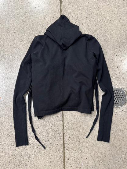 Rick Owens DRKSHDW ‘Wrap’ Black Drawstring Hoodie