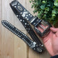 Tornado Mart Studded Black Leather Belt