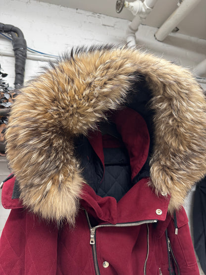 AW2012 Balmain by Olivier Rousteig Racoon Fur Hooded Jacket