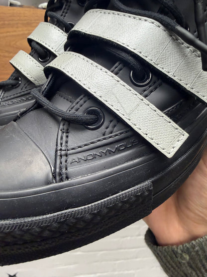 2026 Anonymous Club x Converse ‘Chuck 70’ Strapped Black/Steel Grey Leather High Top Sneakers
