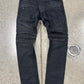 Balmain Waxed Grey Biker Denim