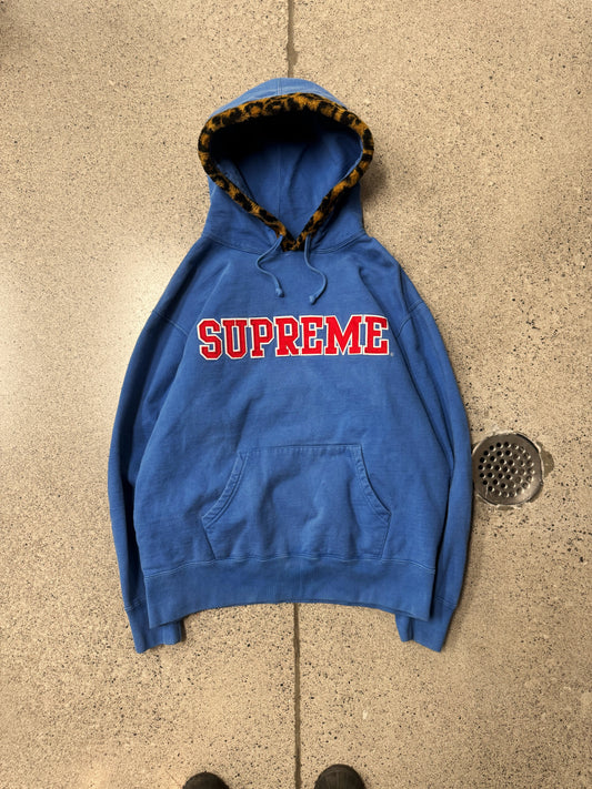 AW2021 Supreme ‘Leopard Trim’ Hoodie