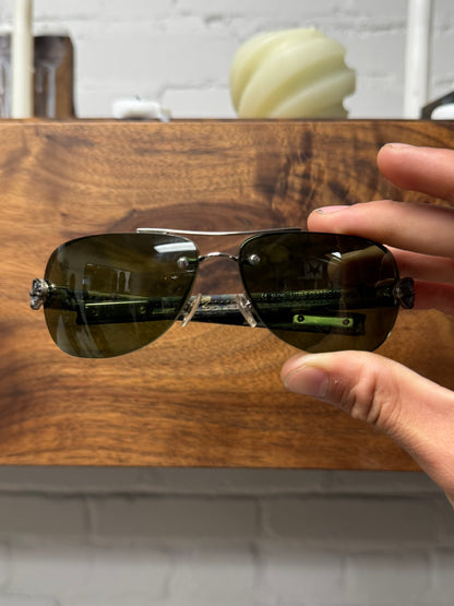 Chrome Hearts ‘Little Classic Oval’ Camo Leather/Silver Sunglasses