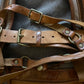 Mihara Yasuhiro Leather Belt Strap Rugged Canvas Backpack