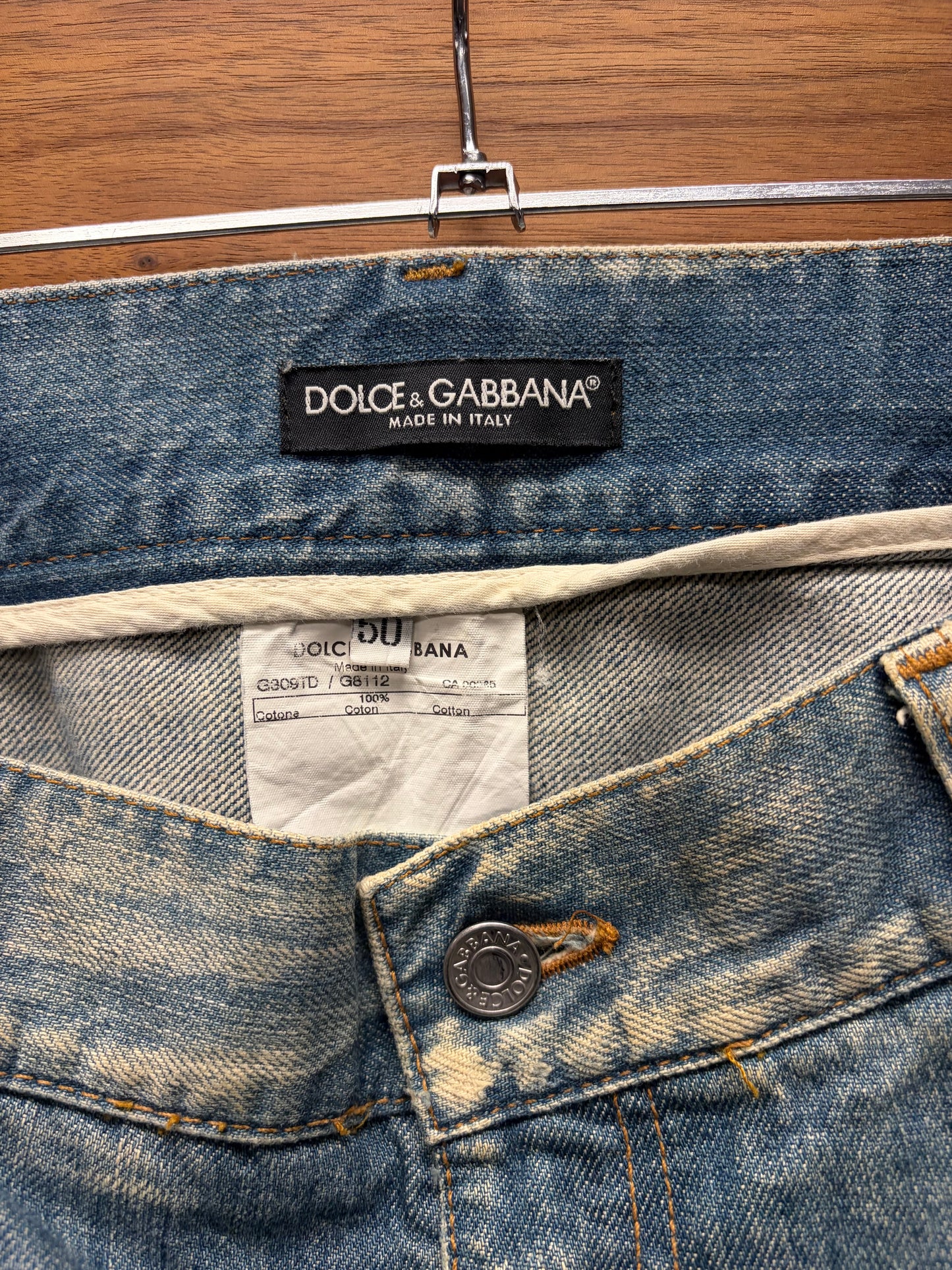 Dolce & Gabbana Distressed Dirt Washed Blue Jeans