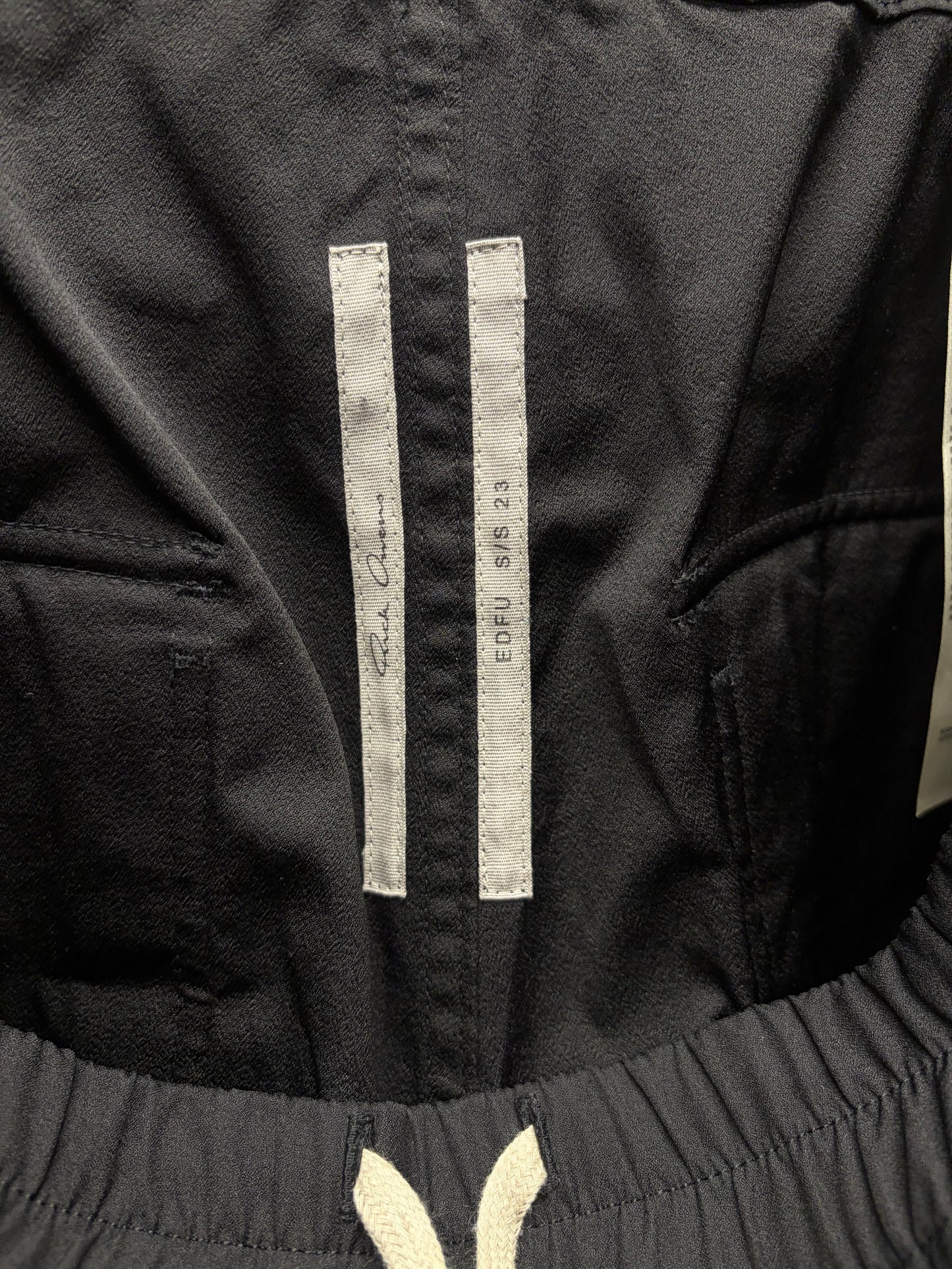 SS2023 Rick Owens Edfu ‘CargoBela’ Black Wide Leg Pants
