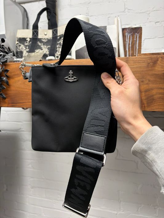 Vivienne Westwood ‘Orb Logo’ Black Nylon Crossbody Bag