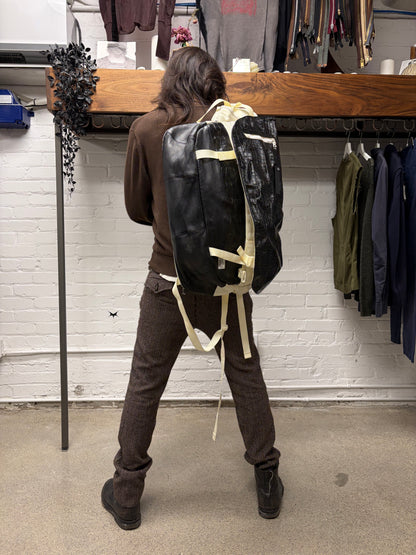 AW2007 Undercover x Visvim ‘E-Cat 23L’ Ballistic Black Deerskin Leather Jumbo Messenger Bag