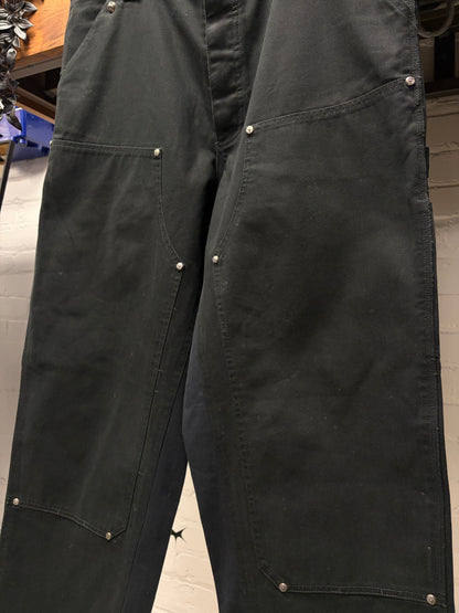 Chrome Hearts Double Knee Black .925 Silver Hardware Carpenter Denim