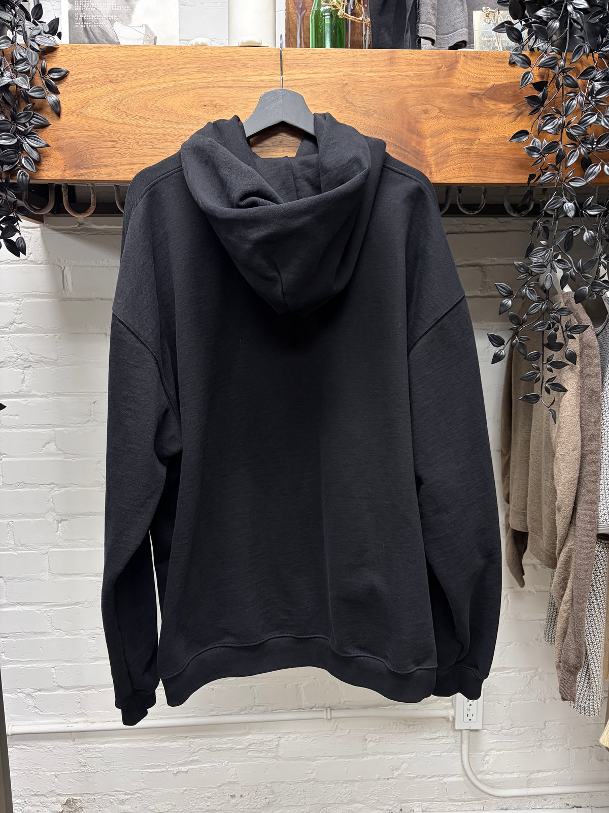 SS2020 Vetements ‘Rhinestone’ Cursive Black Logo Hoodie