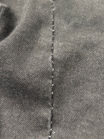 Thom Krom ‘Scar-Stitch’ J-Cut Black Raw Hem Denim