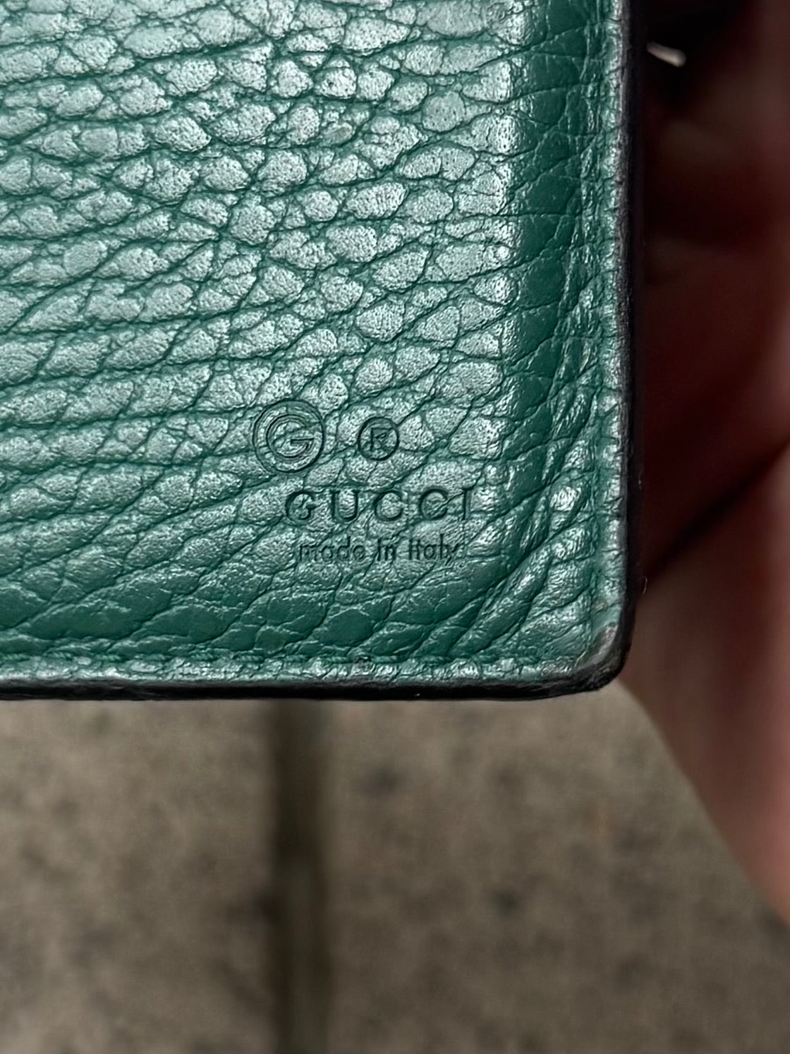 Gucci Calfskin Leather GG Interlock Logo Wallet