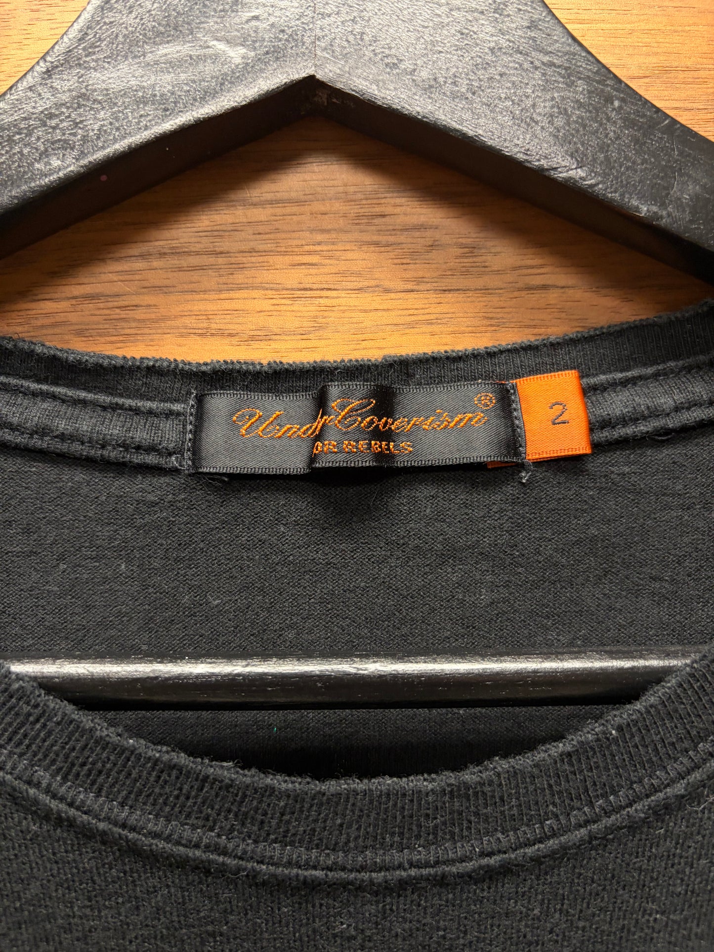 SS2005 Undercover ‘Surrealistic’ Inside Out Seam Black Slogan T-Shirt