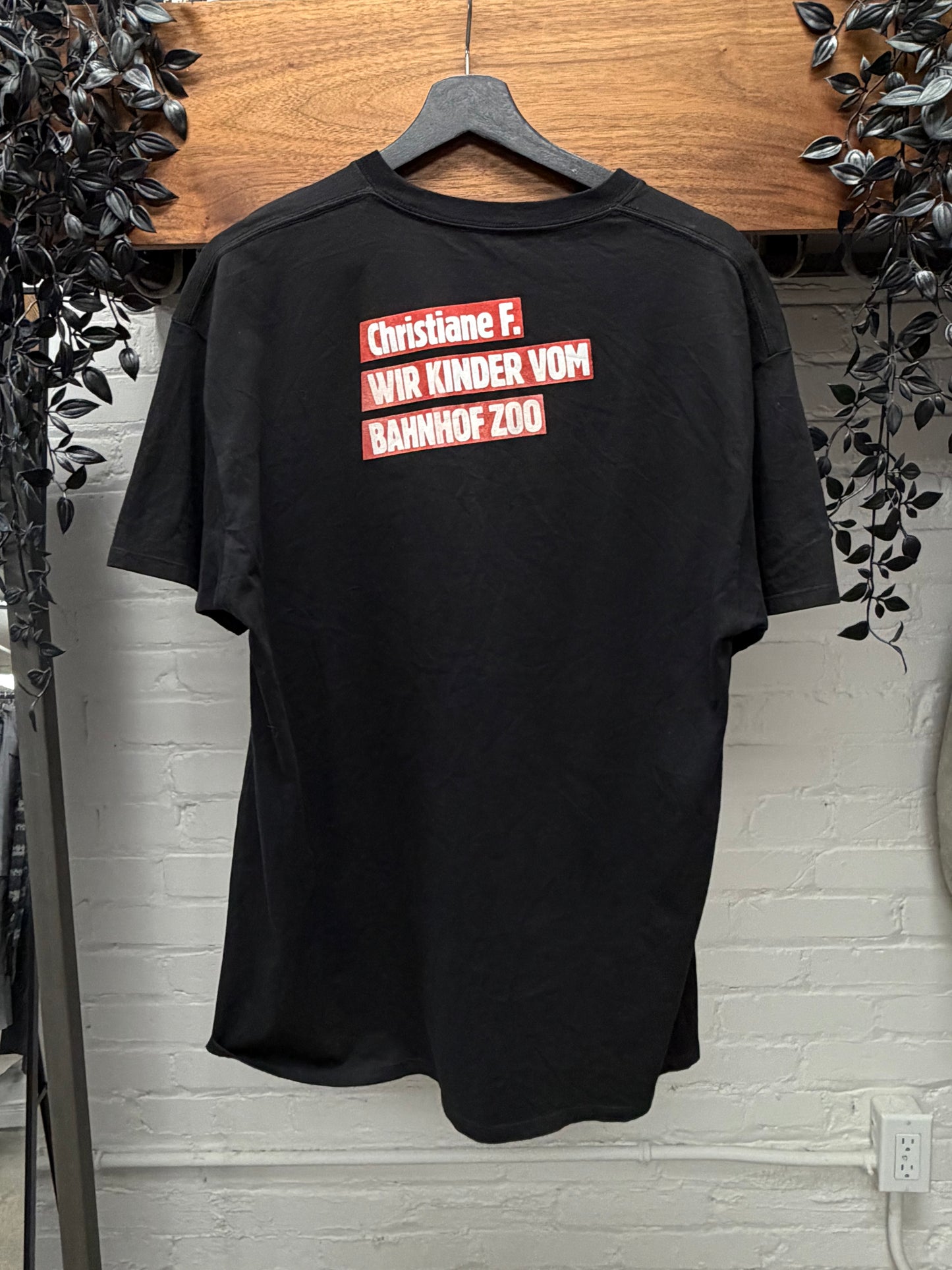 AW2018 Raf Simons ‘Christine F’ Wet Hair Black Graphic T-Shirt
