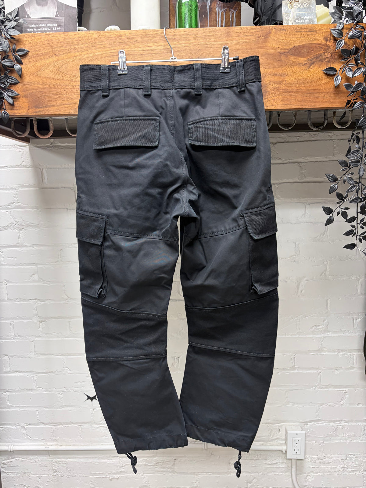 Pre AW2019 Bottega Veneta Black ‘J-Cut’ Heavyweight Cargo Pants