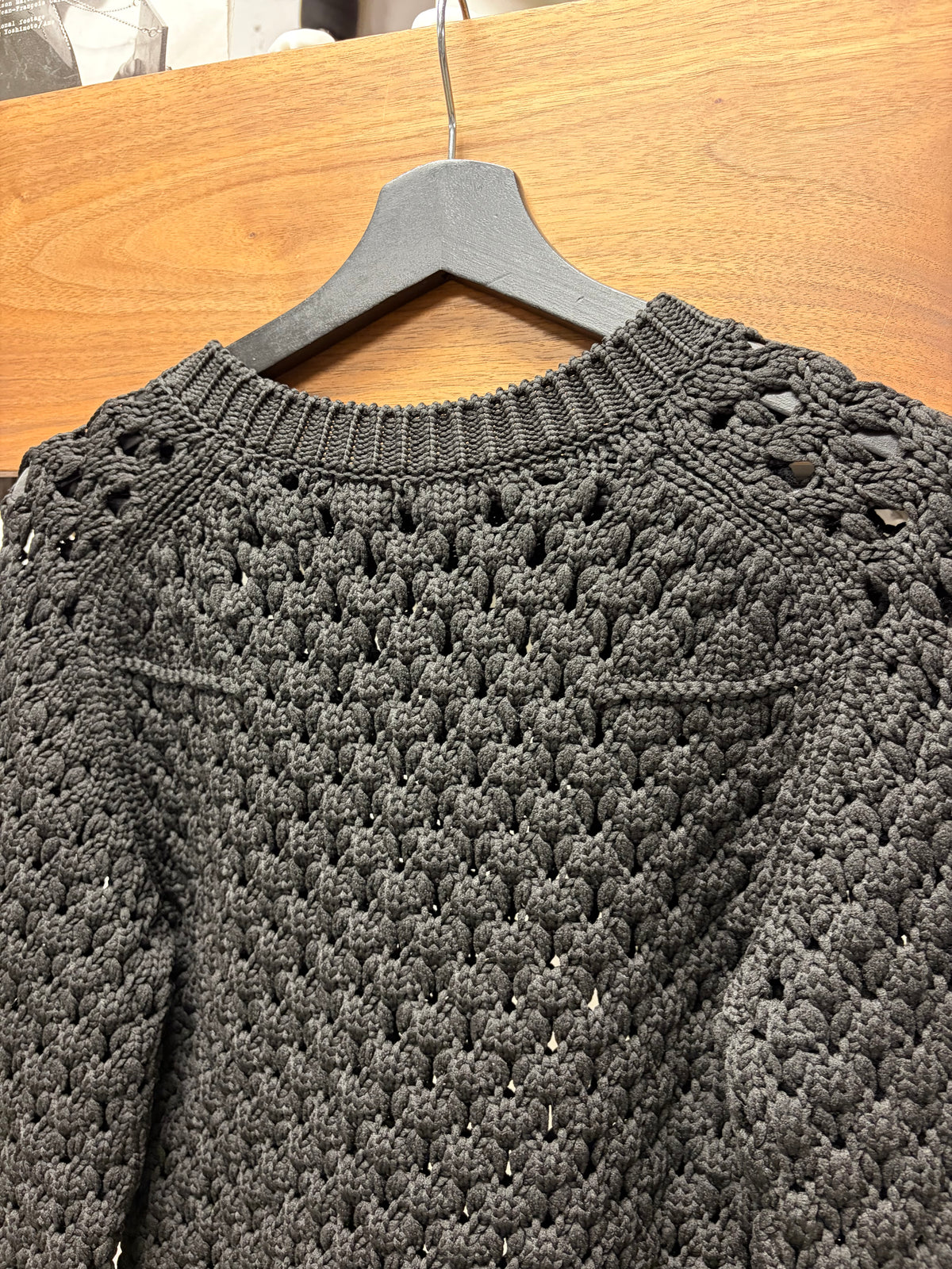 Dior Homme Black ‘Openwork’ Wool Knit Sweater