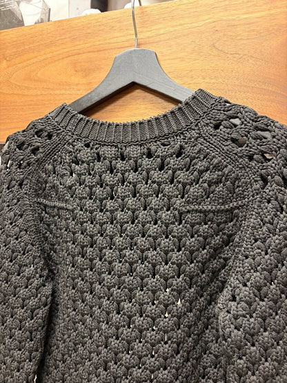 Dior Homme Black ‘Openwork’ Wool Knit Sweater