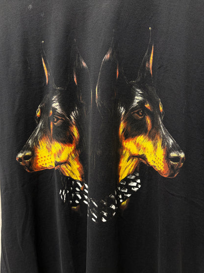 AW2013 Givenchy by Ricardo Tisci ‘Double Doberman’ Black Graphic T-Shirt