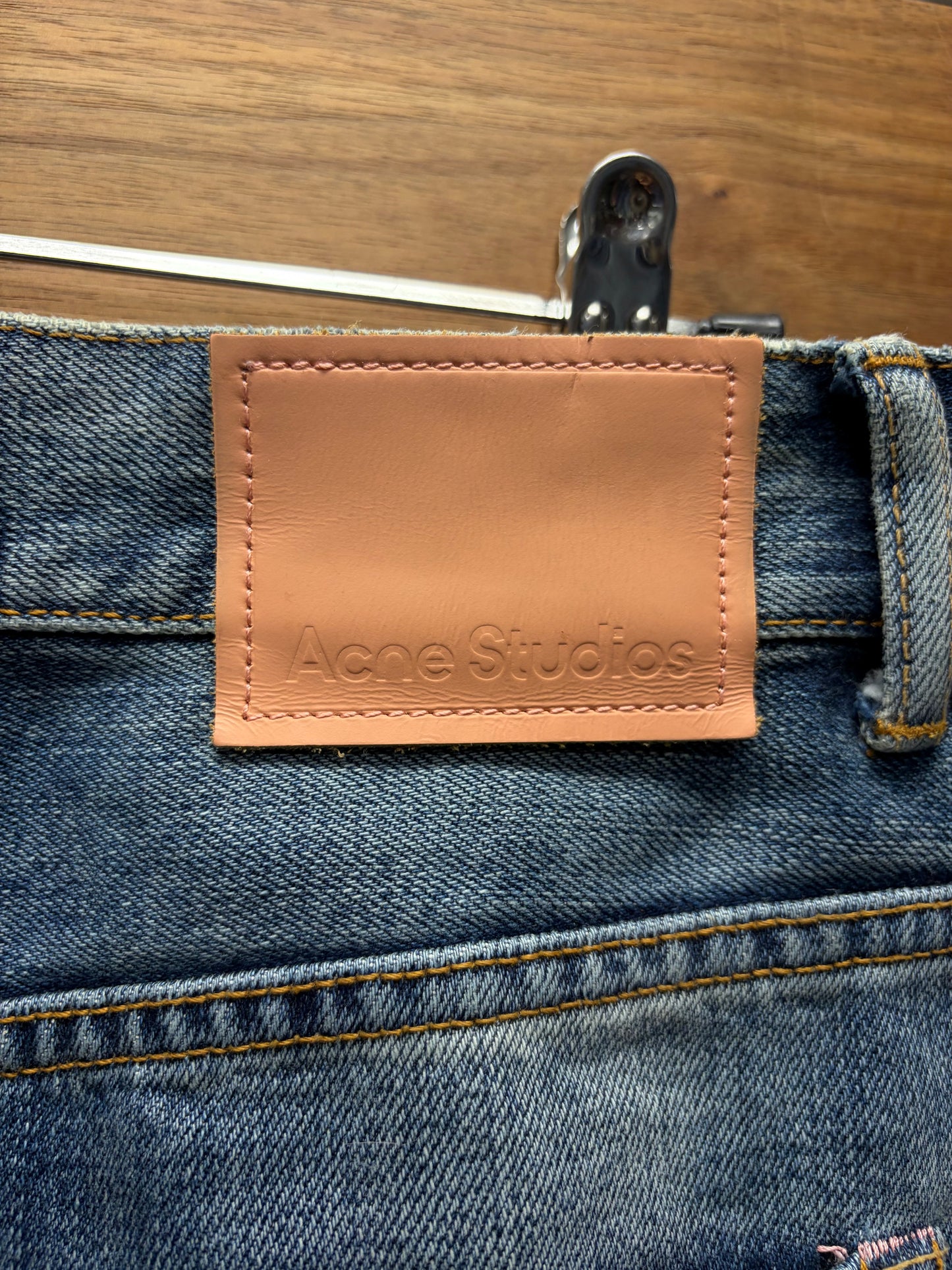Acne Studios ‘1993’ Mid Torn Blue Washed Bootcut Denim