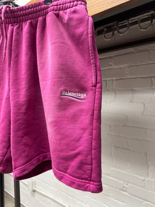 2021 Balenciaga ‘Campaign Logo’ Pink Sweat Shorts