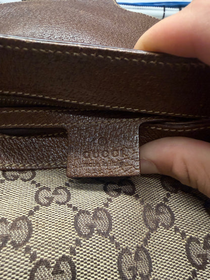 Gucci Canvas Monogram Studded ‘Pelham’ Runway Flap Bag