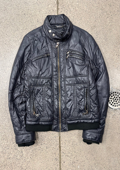 2000s Dolce & Gabbana Down-Filled Black Cargo Jacket