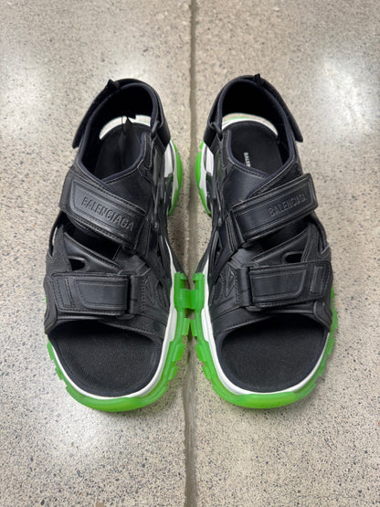 Balenciaga ‘Track’ Black/Electric Green Slides