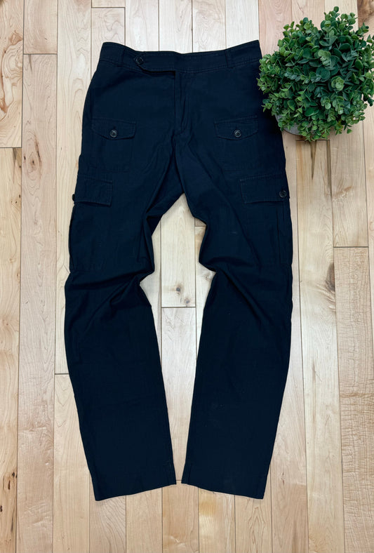 Dries Van Noten Black Cotton Cargo Pants