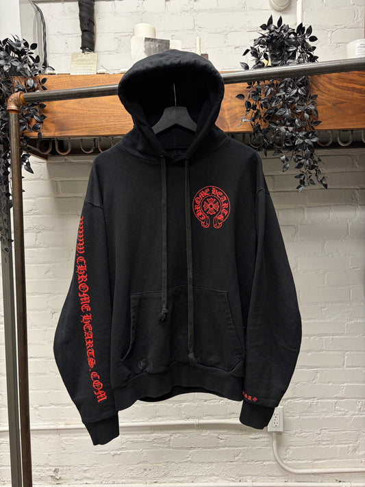 Chrome Hearts ‘Online Exclusive’ Red/Black Horseshoe Logo Hoodie