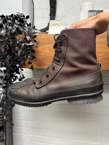Maison Margiela Brown Canvas ‘Duck Hunting’ Boots