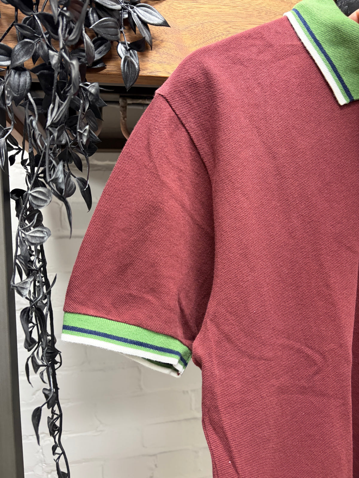 2007 Comme Des Garçons Homme Plus Two Tone Red/Green Cotton Polo