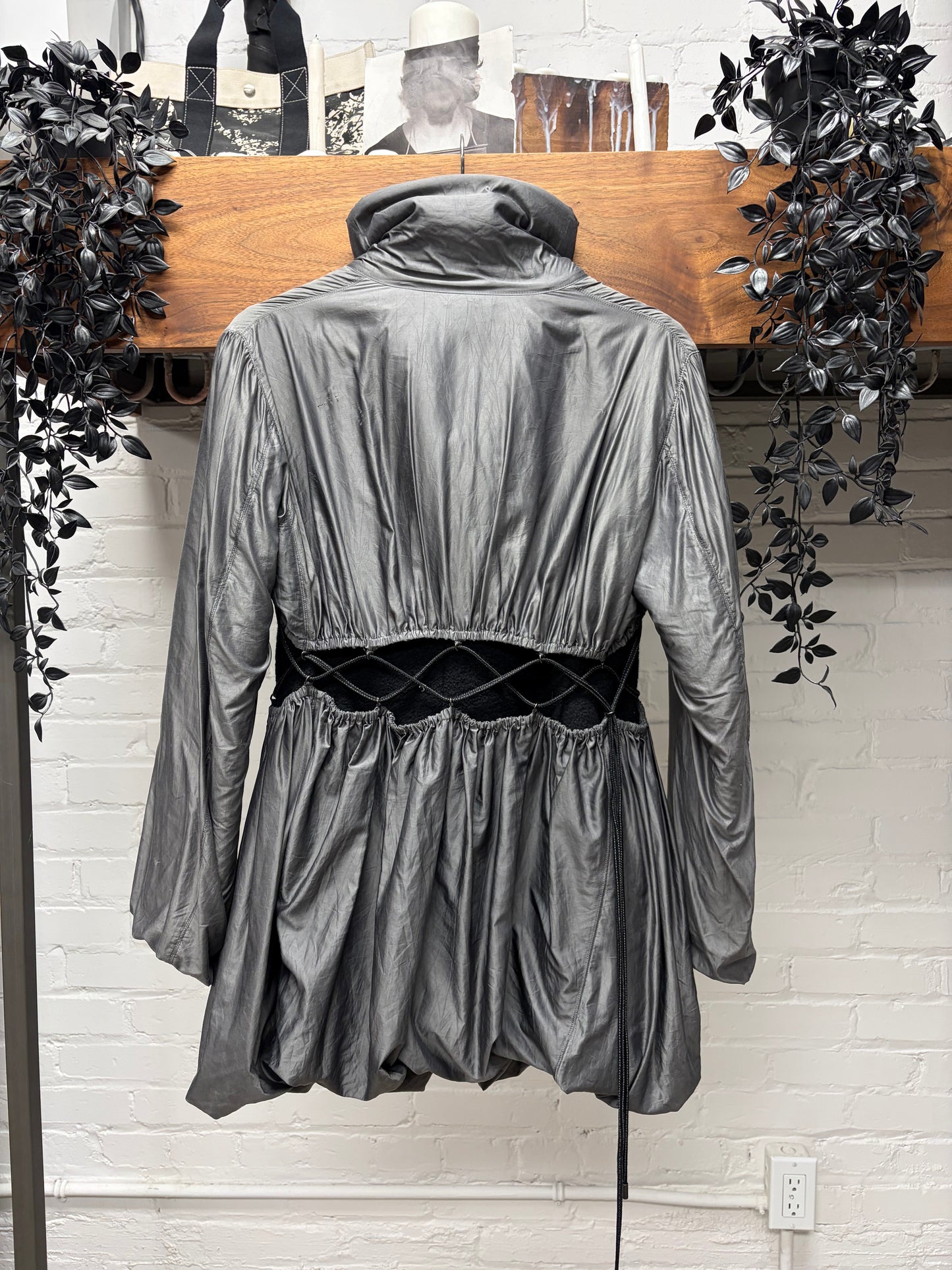 Issey Miyake ‘Woven Corset’ Metallic Silver Bondage Jacket