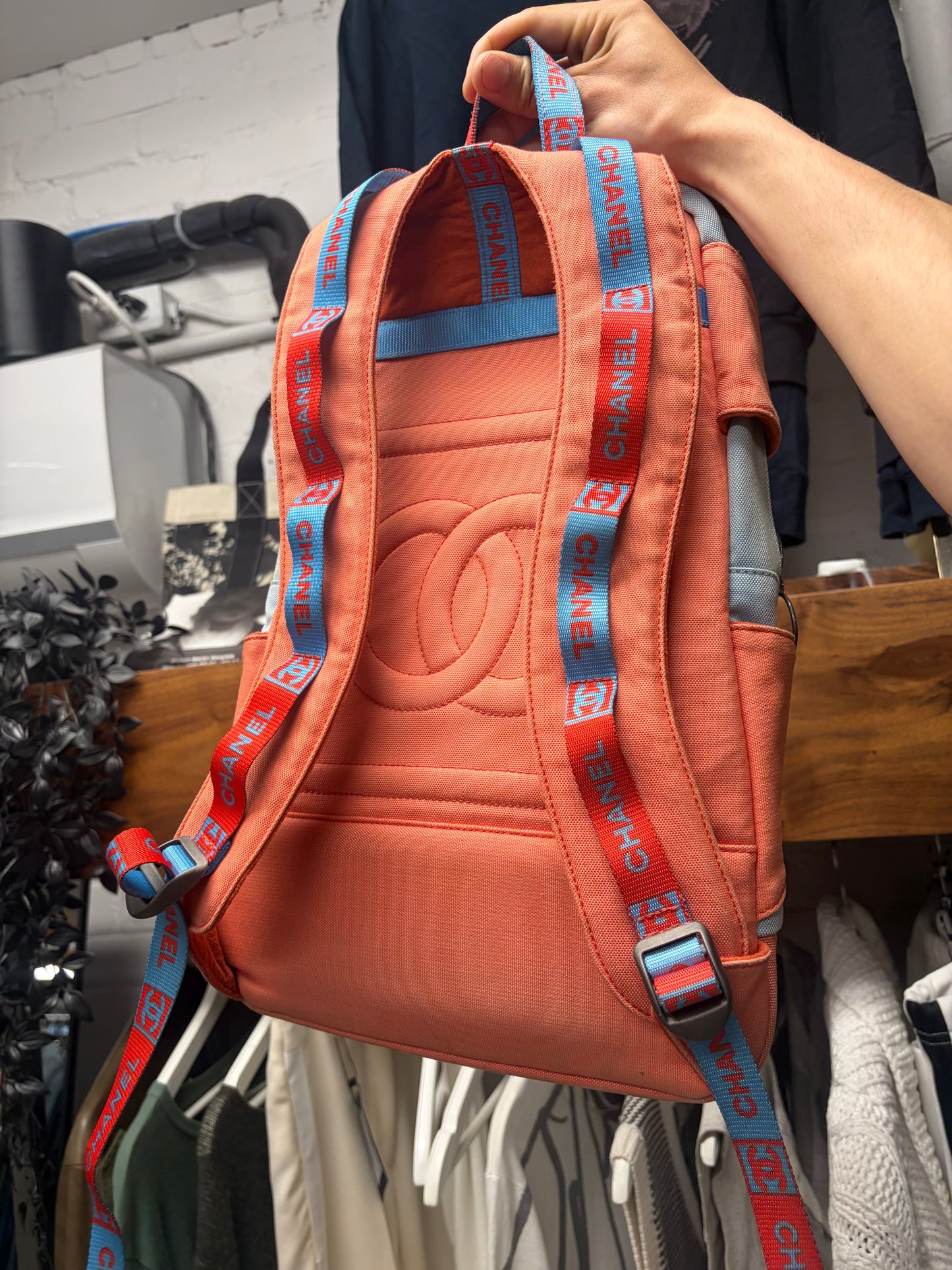 SS2002 Chanel Sport ‘Powder Blue/Orange’ Backpack