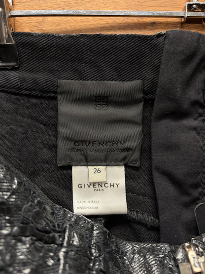 AW2020 Givenchy Wax Coated Black ‘Crackled’ Denim