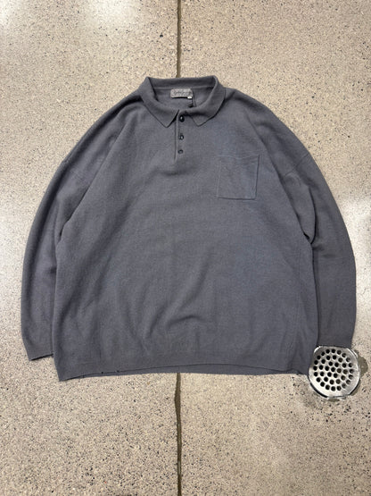 Vintage 80s Yohji Yamamoto Mainline Cashmere Knit Polo