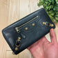 Balenciaga ‘Tour’ Black/Gold Long Leather City Wallet